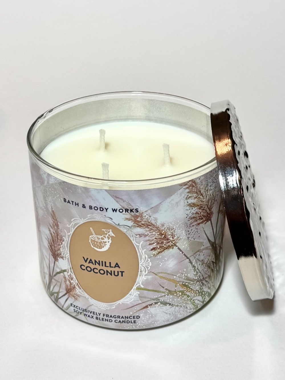 VANILLA COCONUT 3-Wick Candle - Picture 2 of 3